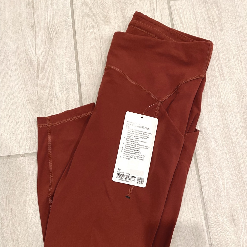 Lulu lemon power thru high rise size 10